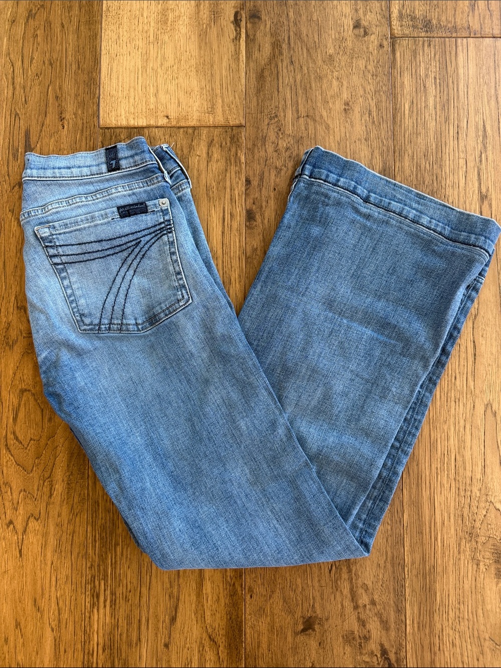 7 For All Mankind Light Blue Flare Jeans